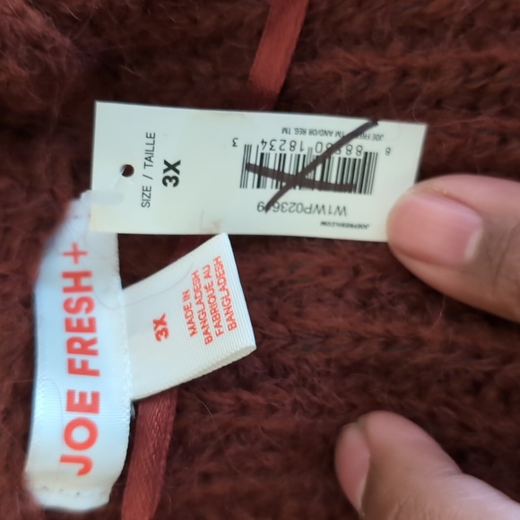 Joe Fresh| NWT Dark Rust Long Cardigan With Cuffs Acrylic Blend - Picture 6 of 10